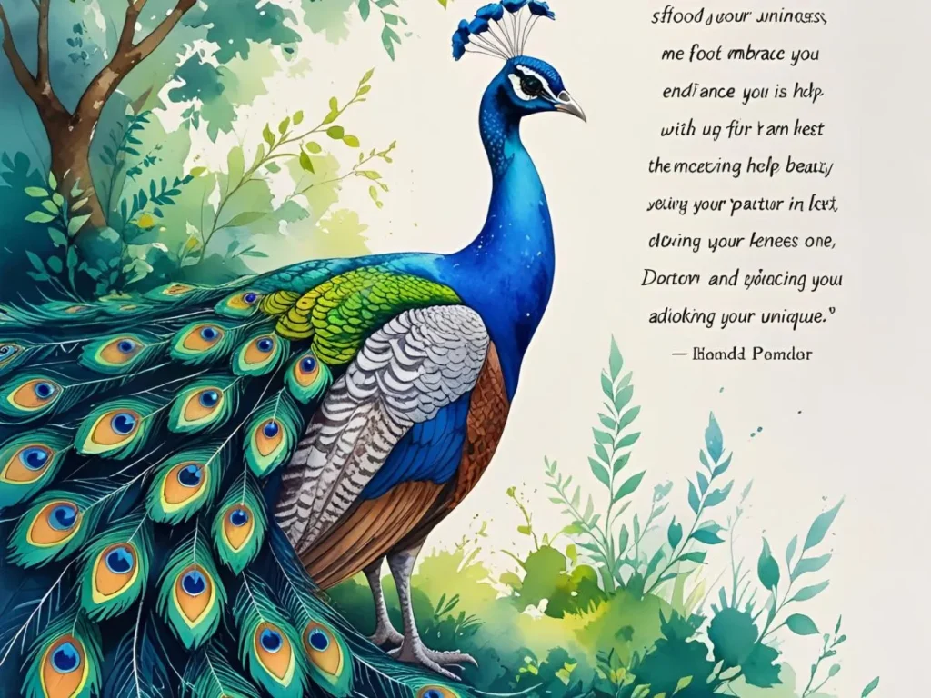 Inspiration Peacock Symbolism Quote