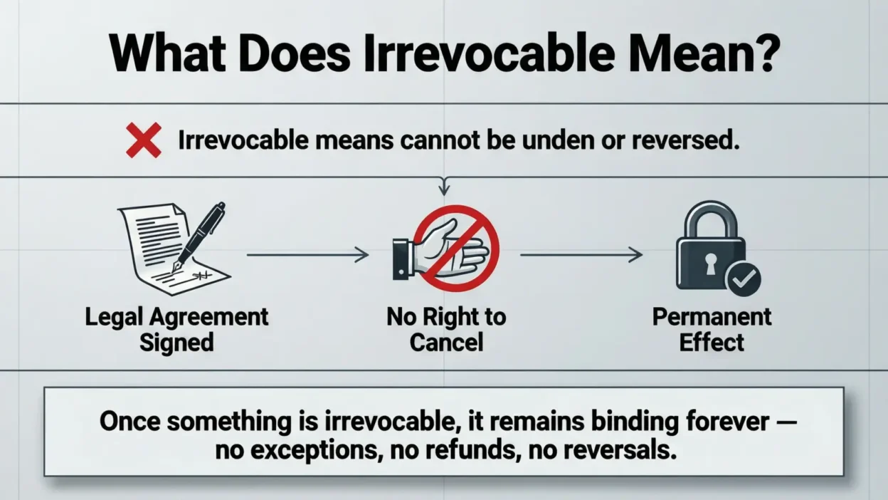 What Does Irrevocable Mean
